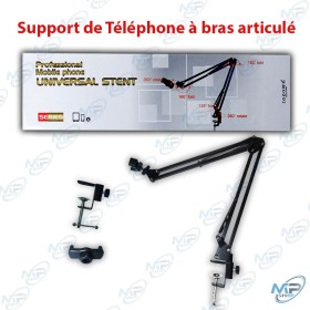 📱 Support de Téléphone à Bras Articulé Universel – Support Smartphone Flexible avec Fixation Bureau