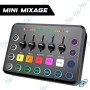 🔊 Mixeur Audio RGB LED Live Sound Card – Carte Son Bluetooth USB pour Streaming, Karaoké & Podcast