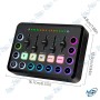 🔊 Mixeur Audio RGB LED Live Sound Card – Carte Son Bluetooth USB pour Streaming, Karaoké & Podcast