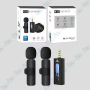 🎤 Microphone Sans Fil Double K35 Jack 3.5mm – Kit Lavalier pour Smartphone, Caméra & Streaming