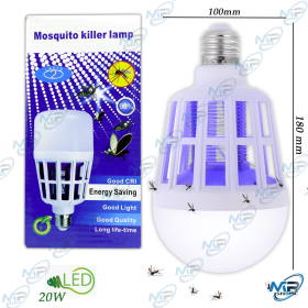 💡 Lampe Anti-Moustique LED E27 20W – Ampoule Tue-Insectes Électrique Haute Efficacité