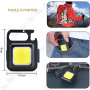 🔦 Mini Lampe LED Porte-Clés Rechargeable 6W COB – Éclairage Puissant, Ouvre-bouteille & Support Magnétique