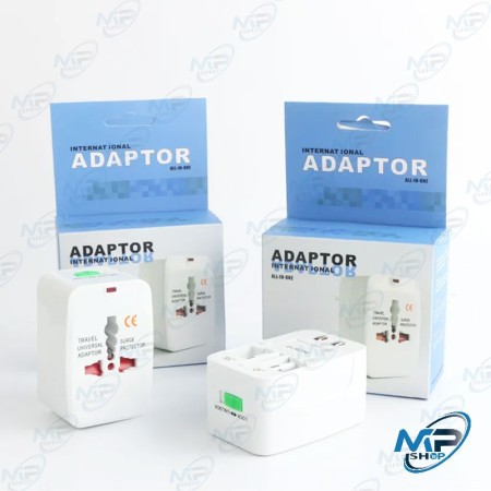 ⚡ Adaptateur universel de voyage – Prise internationale multi-pays avec protection surtension