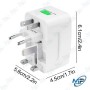 ⚡ Adaptateur universel de voyage – Prise internationale multi-pays avec protection surtension
