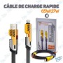 🔌Câble de Charge Rapide 65W / 27W USB vers Type-C / Lightning – Fast Charging (Tressé Renforcé)