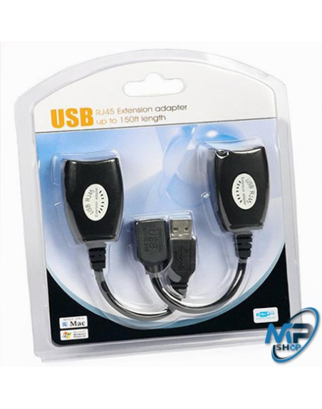 ADAPTATEUR RJ45 USB MÂLE FEMELLE 