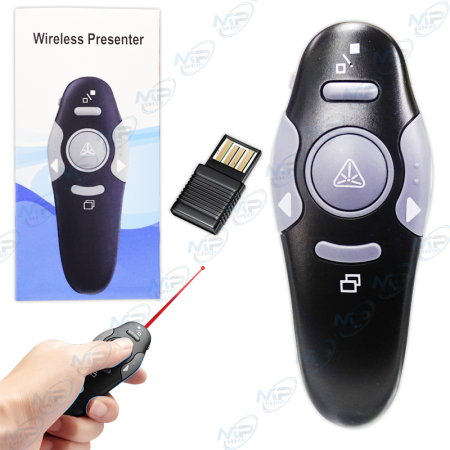 🔴 Pointeur Laser Présentateur Sans Fil USB – Télécommande PowerPoint avec Laser Rouge