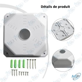 📷 Boîte de Jonction Étanche pour Caméra CCTV – Support de Montage Sécurisé Universel