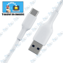 🔌Câble USB vers USB Type-C Charge et Transfert de Données Haute Qualité – Blanc