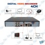 🖥️ Enregistreur Vidéo Numérique DVR 4 Canaux Full HD H.265 – Compatible AHD/TVI/Analog/IP – Système de Surveillance CCTV