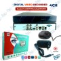🖥️ Enregistreur Vidéo Numérique DVR 4 Canaux Full HD H.265 – Compatible AHD/TVI/Analog/IP – Système de Surveillance CCTV