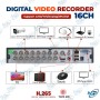 🖥️ Enregistreur Vidéo Numérique DVR 16 Canaux Full HD H.265 – Compatible AHD/TVI/Analog/IP – Système de Surveillance CCTV Profe