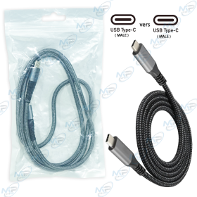 🔌Câble USB Type-C vers Type-C Charge Rapide et Data – Câble Tressé Haute Résistance