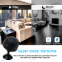 🎥 Mini Caméra Espion WiFi A9 HD – Caméra de Surveillance Sans Fil avec Détection de Mouvement