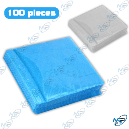 💿 Pochettes CD/DVD 100 Pièces avec Rabat – Étui de Protection Disques Transparent & Bleu