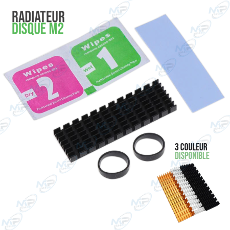 ❄️ Radiateur SSD M.2 NVMe 2280 – Dissipateur thermique ultra fin avec pad thermique pour refroidissement optimal