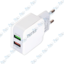 ⚡Chargeur Secteur MUJU Double Port USB 2.4A Auto-ID 12W – Charge Rapide avec Câble Micro USB