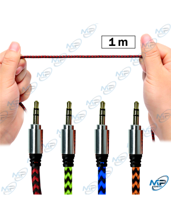 🧵Câble Jack Audio 3.5mm Tressé 1M - Anti-Nœuds et Ultra-Résistant