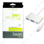 🔌 Adaptateur TYPE-C 3 en 1 Beon – Adaptateur Type-C vers VGA + USB 3.0 + USB-C (Charge & Data) pour PC et MacBook