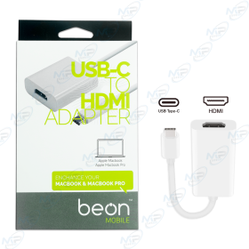 🔌 Adaptateur USB-C vers HDMI Beon – Convertisseur Type-C vers HDMI 4K pour MacBook, PC et TV