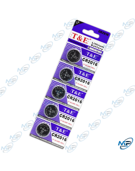 ⚡Pile Bouton Lithium CR2016 (3V) - Pack 5 - Pour Clés, Capteurs