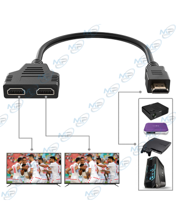 🔌Câble HDMI mâle vers double HDMI femelle 30 cm