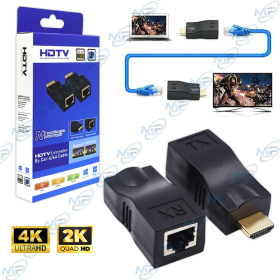🔌 Extendeur HDMI via RJ45 4K/2K – Adaptateur HDMI sur Câble Ethernet Cat5e/Cat6