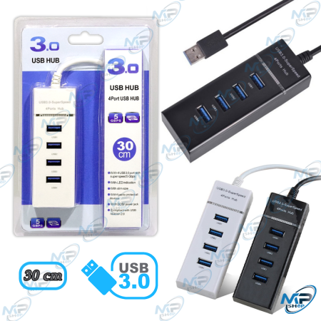 Hub USB 3.0 4 Ports Haute Vitesse 5Gbps