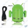 🔌 Hub USB Android 4 Ports USB 2.0 Haute Vitesse – Répartiteur USB Design Original pour PC et Laptop