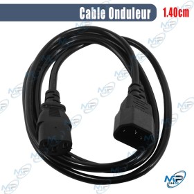 🔌  Câble Onduleur IEC C13 vers C14 – Cordon d’Alimentation 1.40m pour PC, Serveur et UPS
