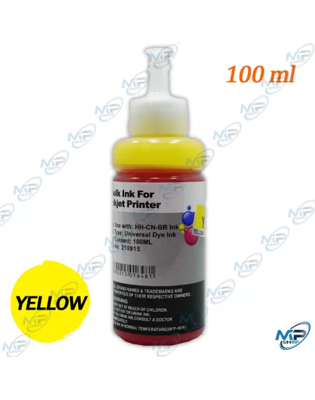 🎨Encre Jaune Universelle 100ml pour Imprimante Jet d'Encre - Clarté et Fortes Économies