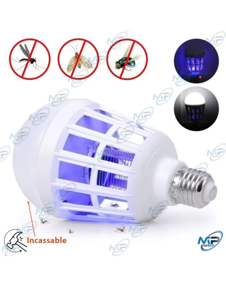 LAMPE LED ANTI MOUSTIQUES 2 EN 1