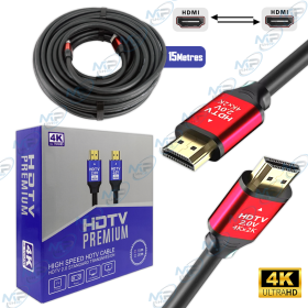 🔌 Câble HDMI 15M 4K Ultra HD 2.0 Premium – Haute Vitesse Longue Distance Compatible TV, PC, Consolevvvvvvvvvvvvvvvvvvvvvvvvvvvv