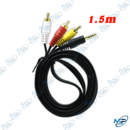 Câble RCA Audio Vidéo 3 Jack vers 3 RCA – 1.5m
