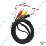 Câble RCA Audio Vidéo 3 Jack vers 3 RCA – 1.5m
